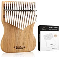 GECKO Kalimba 17 llaves de madera de camphor- con instrucciones y martillo de sintonización- piano portátil Mbira Sanza…